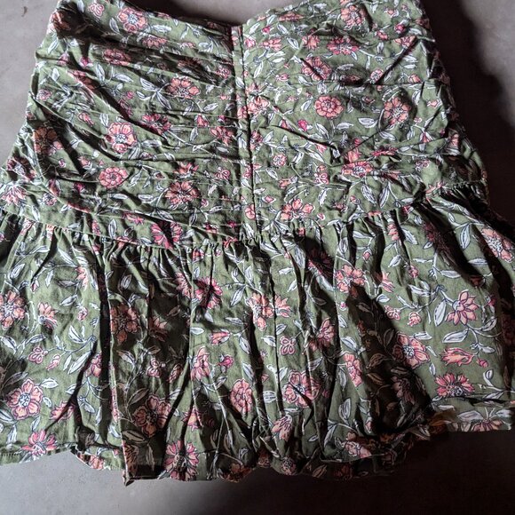 Sézane Julia Skirt | Khaki Indian flowers - Picture 4 of 16